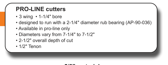 Pro-Line Shaper Cutters - PC15-203