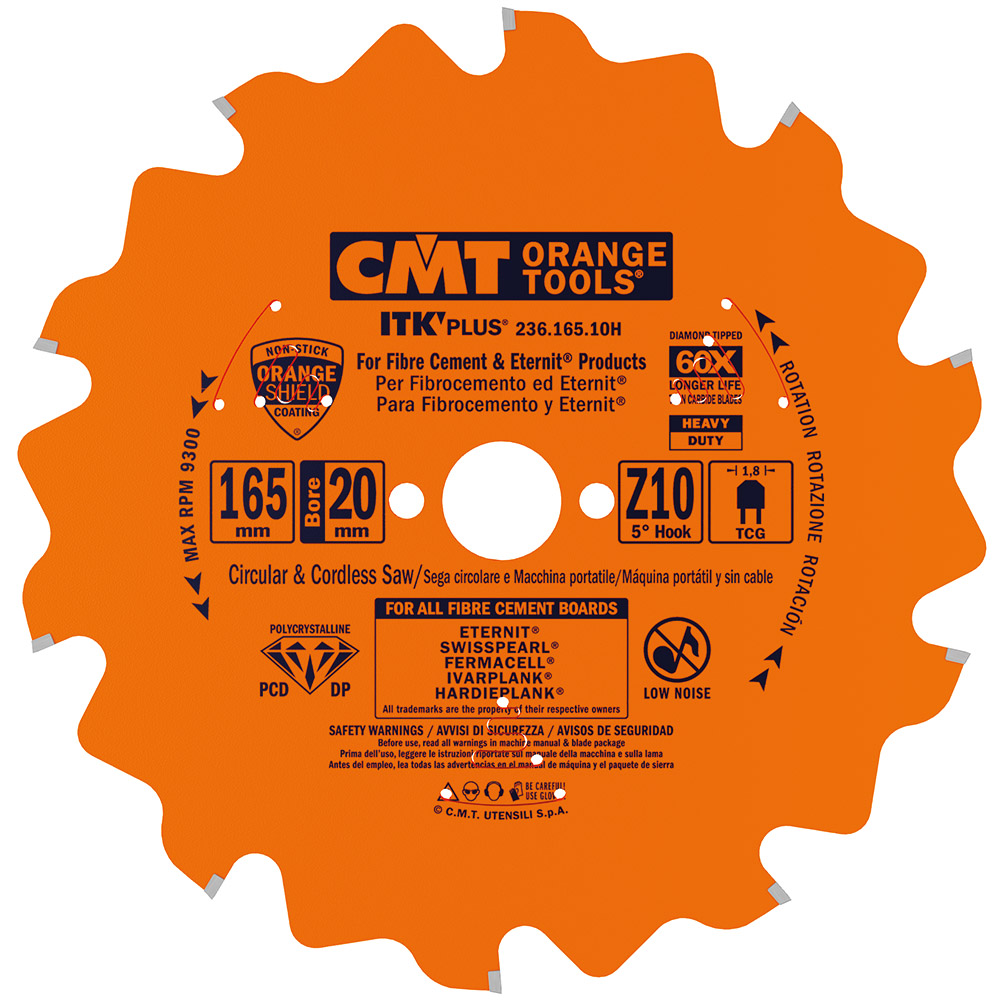 FIBER CEMENT ZERO GRAVITY SAW BLADE 6-1/2x5/8 <> T=4 TCG PCD